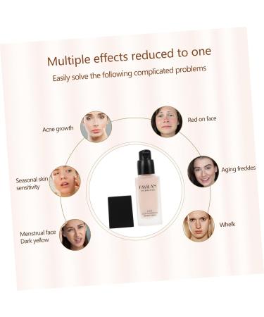 WOONEKY Liquid Foundation Makeup Supplies Nude Foundation Nude Makeup Foundation Glass Black - Buy Online on GoSupps.com