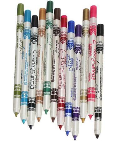 WOONEKY 2pcs 12 Lip Eyeliner Pencil Eyeliner Sharpener Eye Liner Pencils Glitter Eyeliner Pencil Eye Shadow - Buy Online on GoSupps.com