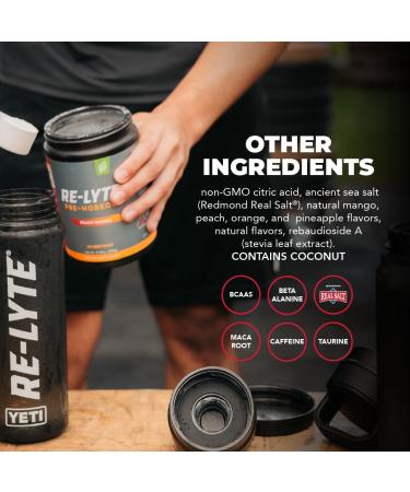 REDMOND Re-Lyte Pre-Workout Drink Mix Blueberry Lemonade 15.87oz - Buy Online on GoSupps.com