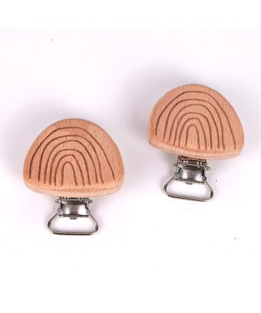 DIY Natural Beech Wood Pacifier Clips Set | Personalized Name Accessories for Boys | Gripping Toy Braces & Chains - Buy Online on GoSupps.com