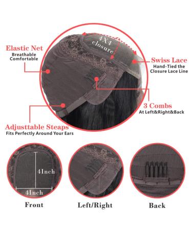 18 Inch Deep Curly Lace Front Wig | 100% Virgin Human Hair | Pre Plucked with Baby Hair | Glueless Closure Wig for Black Women | Natural Color | 180 Density - Buy Online on GoSupps.com