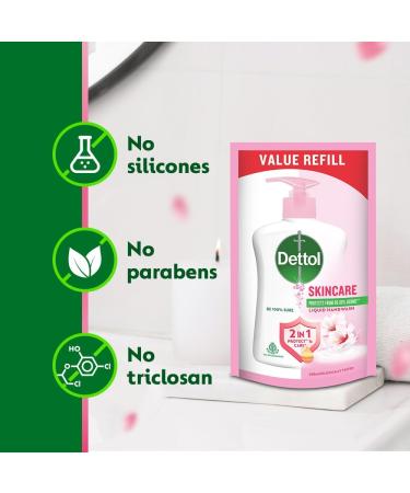 Dettol Skincare pH Balanced Liquid Handwash Refill Pouch (175ml) pack of 3 - Buy Online on GoSupps.com