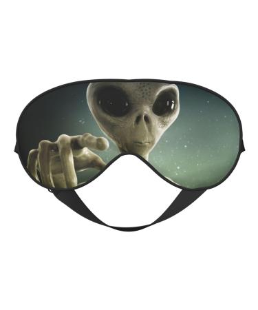 Funny Alien Blackout Eye Mask Double-Sided Soft Sleeping Eye Mask with Elastic Adjustable Straps