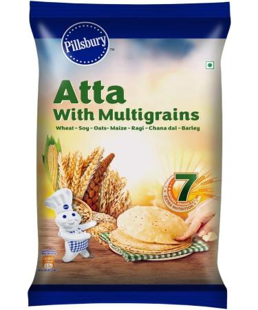 Seelans Pillsbury Multigrain Atta 5KG Bag | 100% Pure and Natural | Full of Fibre | Make Rotis & Chappatis | Traditional Indian Flour | Nutritious | Healthy | Vegetarian