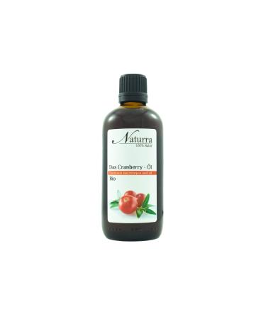 Organic cranberry seed oil cold pressed unrefined 100ml virgin glass bottle natural cosmetics in food quality from Naturra
