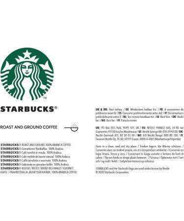 STARBUCKS Espresso Roast Brown Roast Ground Coffee 200g (Pack of 6) - Buy Online on GoSupps.com