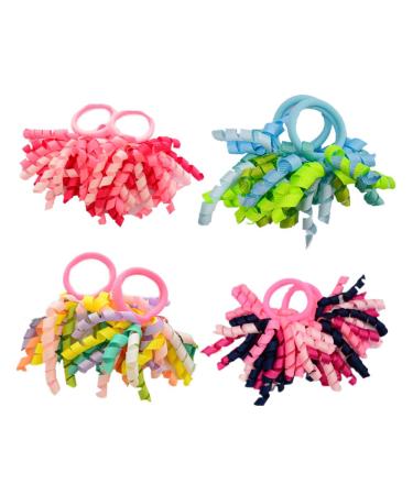 18pc Boutique Girls' Curly Korker Bow Hair Ties - Assorted Colors - Buy Online on GoSupps.com
