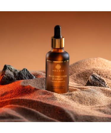 MEQNES Huile d'Argan Bio 100% Pure Press e Froid au Maroc - Nourrit & R pare Anti- ge Anti-Tache - Huile Argan Cheveux Visage Corps - Vegan - Flacon Verre Ambr - 50ml - Buy Online on GoSupps.com
