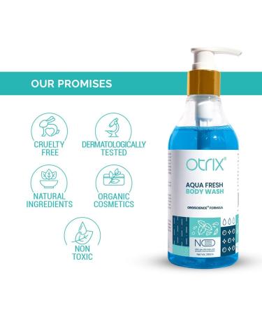 O.trix Aqua Fresh Hydrating Body Wash | Moisturizing Aloe & Citrus | Sulfate & Paraben-Free | Ideal for Women & Men | 290ml - Shop Internationally - Buy Online on GoSupps.com
