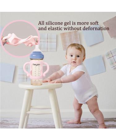 4 PCS Baby Silicone Bottle Handles - Soft Lightweight Holder for Self-Feeding - Easy Grip for Small Hands - Blue, Green, Pink, Orange - Buy Online on GoSupps.com