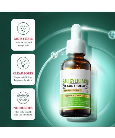 2% Salicylic Acid Serum for Acne & Open Pores | Reduces Oil & Bumpy Texture | BHA Exfoliant for Oily Skin | Unisex | 1 Fl Oz (30ml - Buy Online on GoSupps.com
