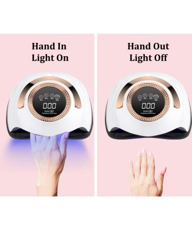 UV LED Nail Lamp Fast Nail Curing Lamps for Home & Salon Led Nail Dryer for Gel Polish with Automatic Sensor/4 Timer Setting Handle Professional Nail Art Tool (Gold) - Buy Online on GoSupps.com