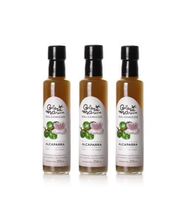 GLOSA MARINA GLOSA MARINA Alcaparra Bals mica Cream by Alcaparra - Balsamico Gourmet Vinegar Cream (3 x 250 ml)
