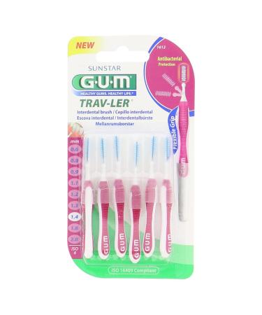 GUM Trav-LER 1 4mm Candle Pink Interdental+6caps