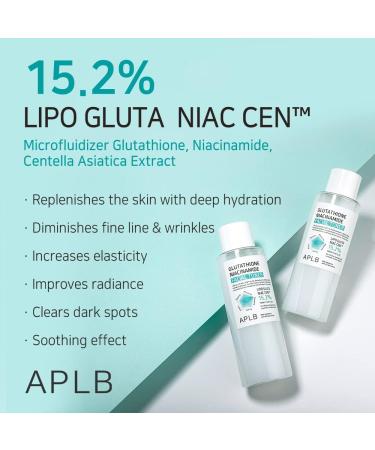APLB Glutathione Niacinamide Facial Toner - 15.2% LIPO GLUTA NIAC CEN | Korean Skincare for Moisture Revitalization & Improved Skin Texture - Buy Online on GoSupps.com