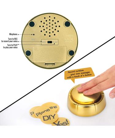 Recordable Custom Dog Speech Training Button - 30 Sec Record - Gold Color - Buy Online on GoSupps.com