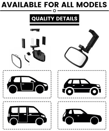 360 Rotatable Baby Car Mirror - Secure Rear Seat View for Infants & Pets | Universal Fit - Buy Online on GoSupps.com