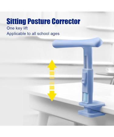 ZJchao Height Adjustable Sitting Posture Corrector Desk for Kids - Anti-Myopia Solution for Reading & Writing (Blue - Buy Online on GoSupps.com