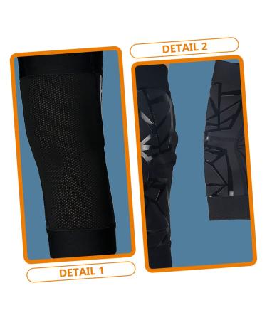 Buy Cycling Leg Sleeves & Running Knee Brace for Men - Comfortable Breathable Support in XL Black - Buy Online on GoSupps.com