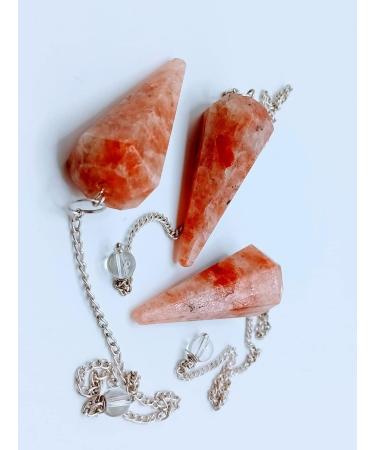 Dowsing Pendulum Healing Crystals Orgonite Crystal Point Scrying Dowser 100% Genuine Gemstone Crystal Pendulum Handcrafted Healing Crystal Gifts Witchcraft Supplies (Sunstone) - Buy Online on GoSupps.com