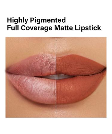 CARSLAN Matte Vegan Lipstick - Highly Pigmented, Cruelty-Free Lip Makeup with Vitamin E and Castor Seed Oil - M17 - Buy Online on GoSupps.com