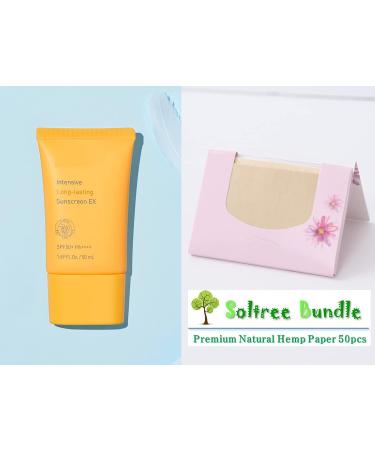 SoltreeBundle Intensive Sun EX 50ml + 50pcs Oil Blotting Paper | Korea Skincare - Buy Online on GoSupps.com