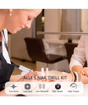 Professional Electric Nail Drill 20000 RPM Efile Kit | Manicure Grinder Tools for Acrylic Nails | Includes Nail Drill Bits Set and Sanding Bands | White - Buy Online on GoSupps.com