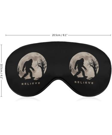 Bigfoot Sasquatch Full Moon Funny Sleep Mask | Adjustable Straps, Blackout Eye Cover for Soft & Comfortable Sleeping - Buy Online on GoSupps.com