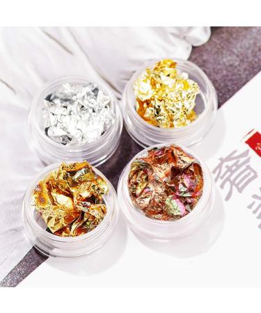 12 Boxes Nail Art Foil Glitter Flakes in Gold, Silver & Copper - Nail Sequins for Decorations - Buy Online on GoSupps.com