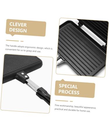 OUNONA Sandwich Pan Waffle Maker Flip Skillet Pan Steak Cake Baking Pans Sandwich Press Grill Comales para Tortillas Induction Frying Pan Flat Aluminum Egg Electric Frying Pan - Buy Online on GoSupps.com