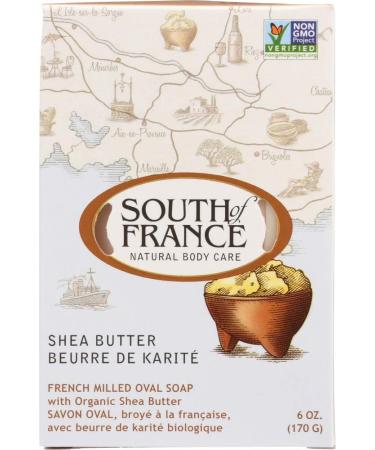 South of France Shea Butter Bar Soap 6 Ounce (Pack of 8 bars) Coconut 6 Ounce (Pack of 8)