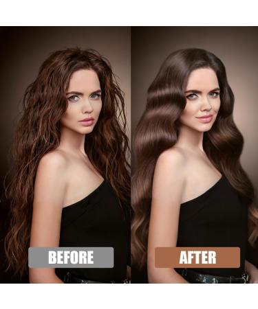QOCUILC Mild Natural Hair Color Shampoo Gentle Hair Color Shampoo Hair Instant Dye Shampoo for Men and Women Hair Dye Shampoo 3in1 Dark Brown - Buy Online on GoSupps.com