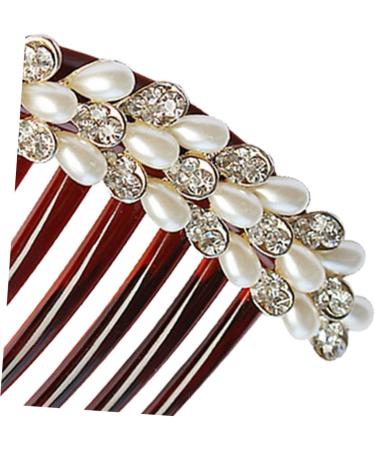 DOITOOL Unique Design Pearl Hair Accessories Rhinestone Hair Accessories Durable Girls Hair Styling Diy Hairstyle No Peculiar Smell Womens Hair Styling Women's Comb Vintage - Buy Online on GoSupps.com