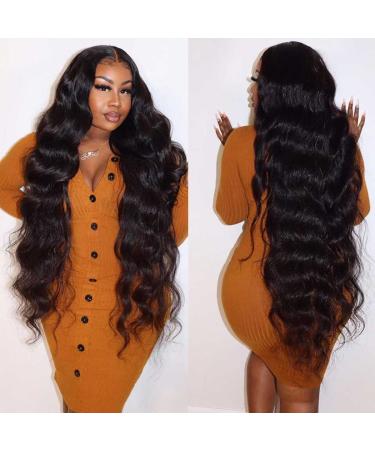 Hairitory Body Wave Lace Front Wigs Human Hair for Black Women 13x4 HD Transparent Wavy Lace Front Human Hair Glueless Wigs Pre Plucked 180% Density Brazilian Body Wave Lace Frontal Wig With Baby Hair(22inch) 22 Inch 13x...