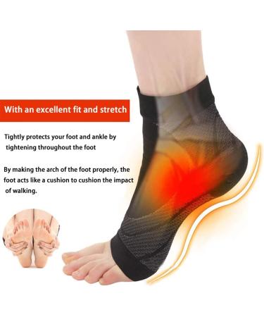 3 Pairs Level 2 Compression Ankle Braces - Open Toe Sport Sleeve Socks for Arch Support & Achilles Pain Relief - Large Blue - Buy Online on GoSupps.com