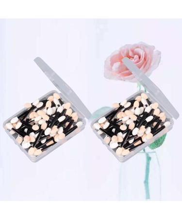 DOITOOL Eye Shadow Sponge Applicator 100 pcs Tools Eye Dual Sided Makeup Shadow Disposable Cosmetic Eyeshadow with Applicators Size 2 Black - Buy Online on GoSupps.com