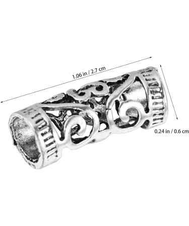 Hair 6pcs Dreadlocks Rings Hair Tube Hollow Out Hair Cuffs Hair Accessories Hair Tube Jewelry Silver - Buy Online on GoSupps.com