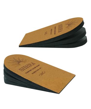 SIIHEA Adjustable Heel Lifts for Shoes 1/4'' Height Increase Insoles for Achilles Tendonitis Heel Pain Leg Length Discrepancy Plantar Fasciitis Shoe Lifts (Medium (Pack of 2) Brown) Medium (Pack of 2) Brown