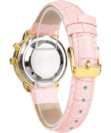 JCWY Women's English Talking Quartz Wrist Watch with Pink Leather Strap - Buy Online on GoSupps.com