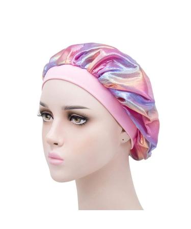 Girls Satin Sleep Caps - Kids Bonnets for Curly Hair - Blue/Pink Satin Night Cap for Black Girls - Buy Online on GoSupps.com