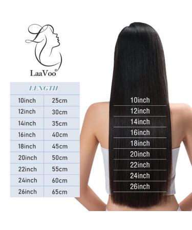 LAAVOO Brown Remy Hair Extensions 100g - Dark Brown Real Hair Tress for Sewing | Human Hair Extensions 40cm #2 - Buy Online on GoSupps.com