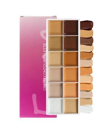 Palette de correcteurs de couleur 12 couleurs maquillage du visage pour le bureau les mariages les rendez-vous galants les f tes les bals de fin d'ann e les artistes et les peaux matures.