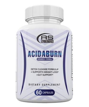 Acidaburn Detox Cleanse Formula, Acidaburn Pills for Weight Loss, 60 Capsules, 1 Month Supply