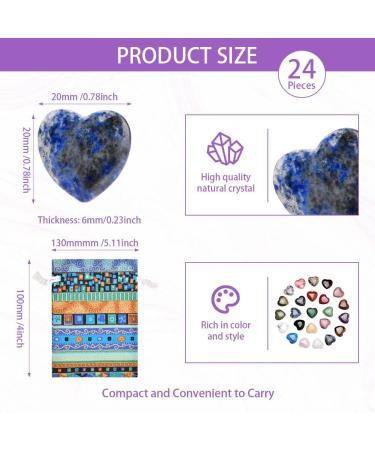 OSDUE 24-Piece Colorful Crystal Stones Set - Healing Gemstones for Children & Lovers Perfect for Meditation Chakra Balancing & Energy Healing - Buy Online on GoSupps.com