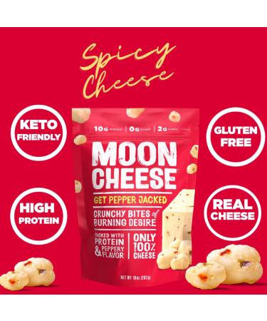 Moon Cheese Bites Get Pepper Jacked 10-Ounce 2-Pack 100% Real Cheese Snack Protein Keto After-School or Lunch Snack - Buy Online on GoSupps.com
