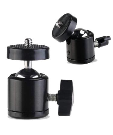 Universal 1/4" Swivel Mini Ball Head Screw Tripod Mount(2 Pack), AOQIYUE 360 Degree Rotating Mount Base Adapter for DSLR Cameras HTC Vive Tripods Monopods Camcorder Light Stand - Buy Online on GoSupps.com