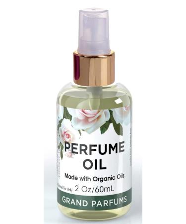 Grand Parfums WHITE GARDENIA 2 Oz Perfume Spray On Fragrance Oil | Hand Blended with Organic and Essential Oils | Alcohol-Free and Preservative Free | Made to Order Gardenia 1 Fl Oz (Pack of 1)
