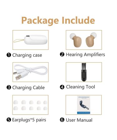Mini Hearing Amplifiers for Adults & Seniors | Rechargeable with Noise Cancelling | LED Power Display - Buy Online on GoSupps.com