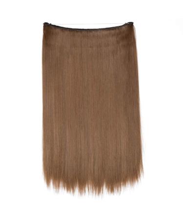 Silk-Co 40cm Chestnut Brown Hair Extensions | Smooth Invisible Cord Synthetic Realistic Style | Perfect for Women - Buy Online on GoSupps.com