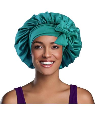 Satin Bonnet Caps for Black Women - 6 Pieces Sleeping Bonnets with Stretchy Tie Band for Hair Care - Buy Online on GoSupps.com